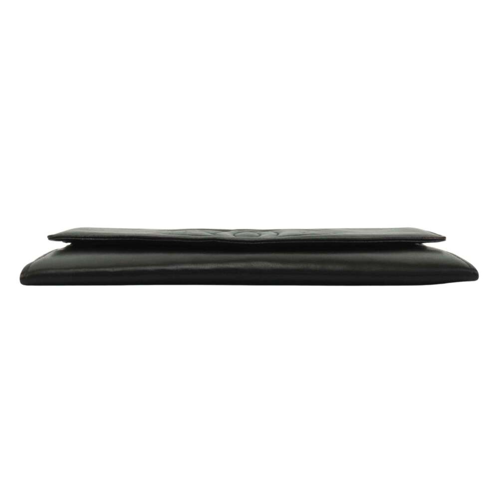 CHANEL Black Lambskin Leather Logo Wallet - Picture 5 of 16